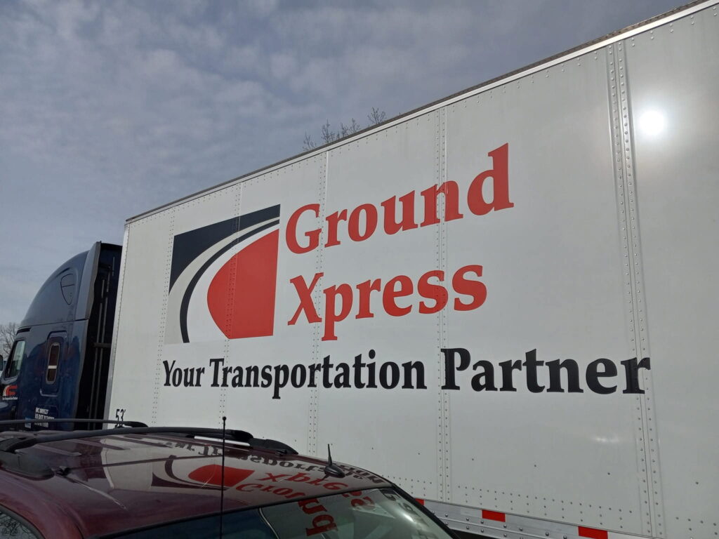 Ground Xpress truck parked, emphasizing its role as a transportation partner